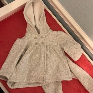 Pea coat Sweater and pants set 6-12 month